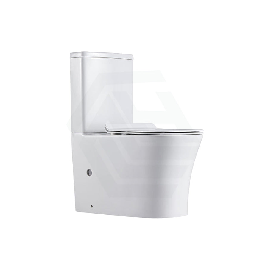 Lukka Orta 700x385x415mm Gloss White Tornado Rimless Back to Wall Toilet Suite