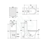 Lukka Orta 700x385x415mm Gloss White Tornado Rimless Back to Wall Toilet Suite