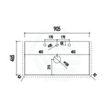 Lukka 20mm Thick Calacatta Night Zero Silica Engineer Stone Top with Center Waste Hole,  12 /10/2 O'clock Semi Drilled Tap Hole Available 605-1505mm