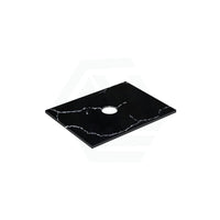 Lukka 12mm Thick Calacatta Night Solid Surface Stone Top with Center Waste Hole,  12 /10/2 O'clock Semi Drilled Tap Hole Available 605-1505mm