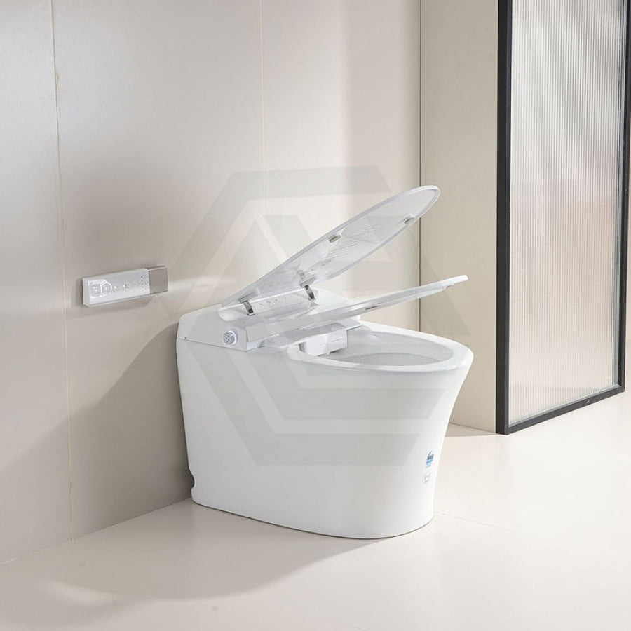 Lukka 684x408x474mm Gloss White Ceramic Back to Wall Smart Toilet