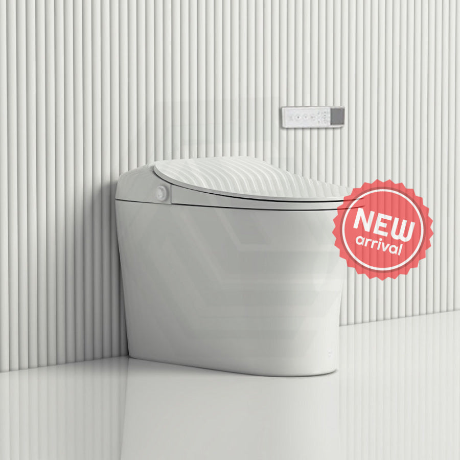 Lukka 684x408x474mm Gloss White Ceramic Back to Wall Smart Toilet