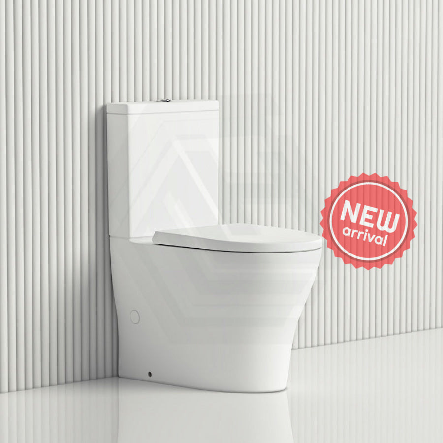 Lukka Verona 650x390x900mm Gloss White Tornado Rimless Back to Wall Toilet Suite