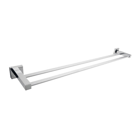 Linkware 780mm Double Towel Rail Wall Mounted Matt Black/Chrome Available