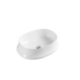 570x420x160mm Above Counter Ceramic Basin Gloss White Oval