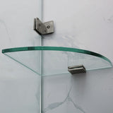 1090-2600Mm 3 Panels Wall To Shower Screen Frameless 10Mm Glass Gunmetal Grey Fittings