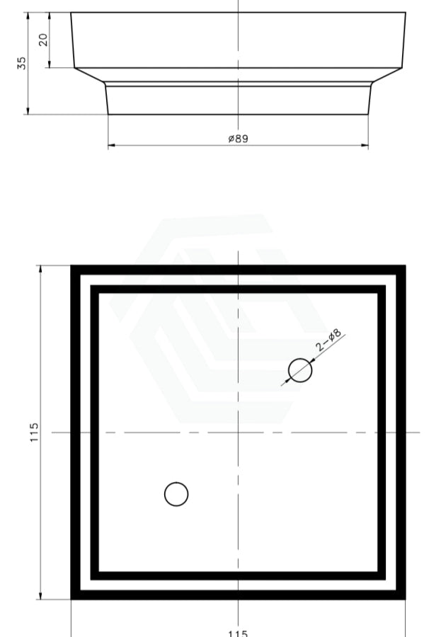 115Mm Black Smart Tile Insert Floor Waste Brass Drain Wastes