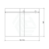 1450-1800X1600Mm Bathtub Sliding Shower Screen Wall To Frameless Square Handle Gunmetal Grey