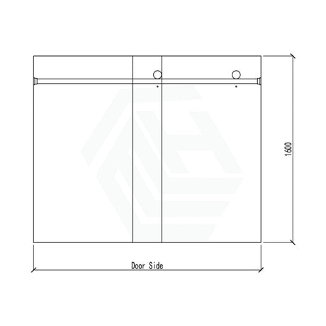 1450-1800X1600Mm Bathtub Sliding Shower Screen Wall To Frameless Square Handle Gunmetal Grey