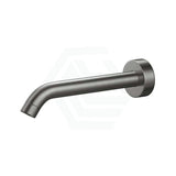 M#1(Gunmetal Grey) 180Mm Fienza Kaya Gun Metal Solid Brass Round Wall Spout For Bathroom Gunmetal