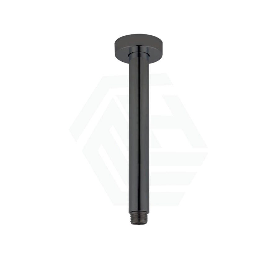 Round Ceiling Shower Arm Gunmetal Grey