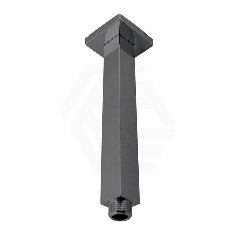 Square Norico Ceiling Shower Arm Gunmetal Grey