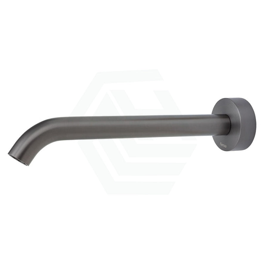 220mm Fienza Kaya Gunmetal Grey Solid Brass Round Wall 220mm Spout for bathroom