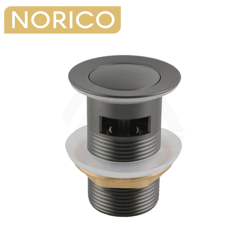 Norico Pop Up Waste With Overflow Adapter Gunmetal Grey