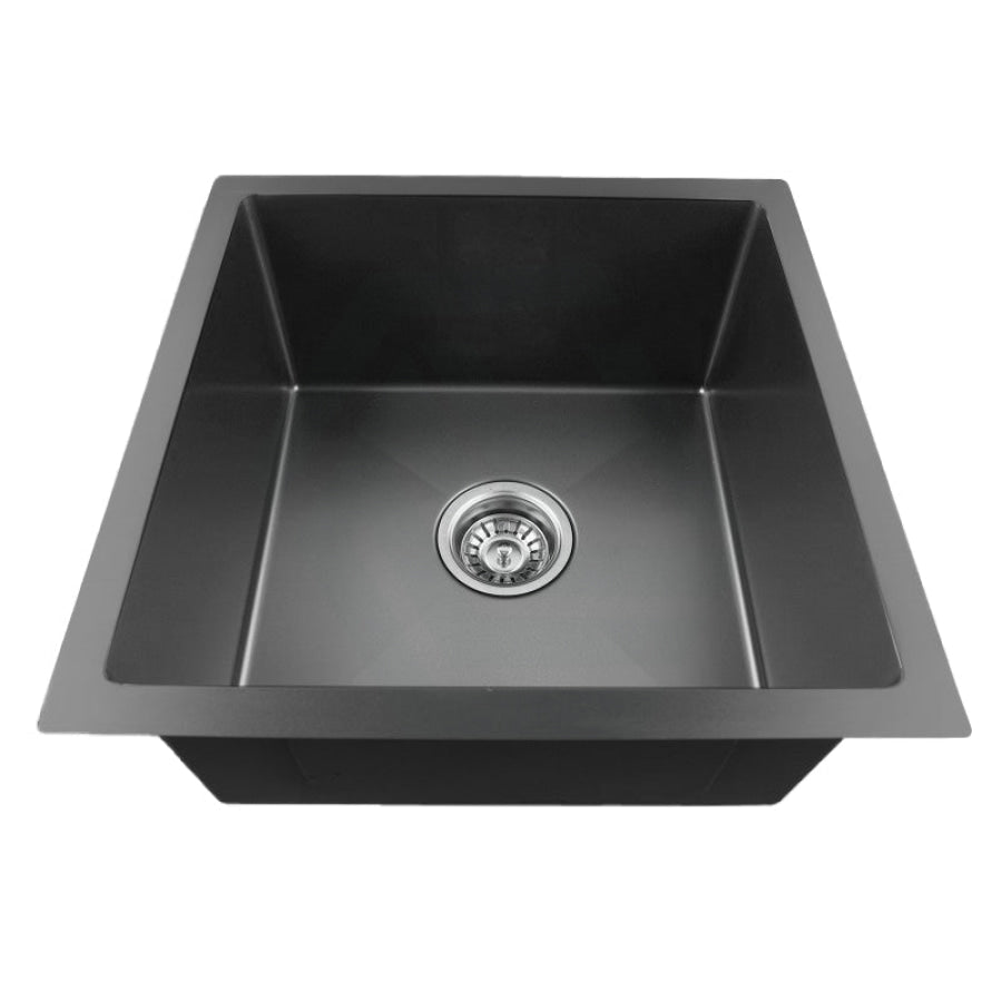 440X440X205Mm 1.2Mm Dark Grey Stainless Steel Handmade Single Bowl Top/undermount Kitchen/laundry