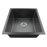 440X440X205Mm 1.2Mm Dark Grey Stainless Steel Handmade Single Bowl Top/undermount Kitchen/laundry