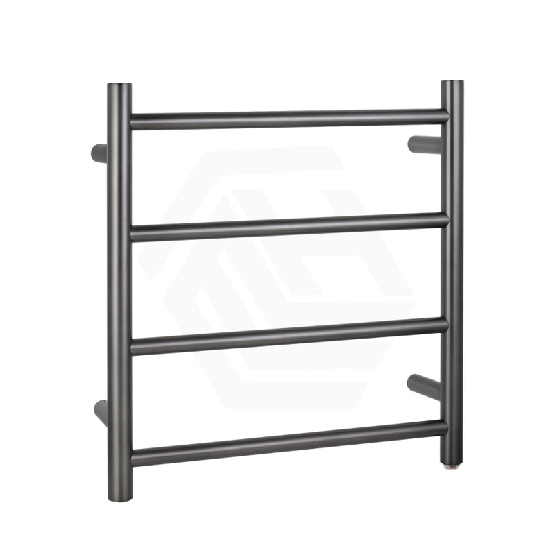 520X500X120Mm Round Gunmetal Grey Electric Heated Towel Rack 4 Bars Rails