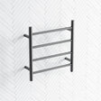 M#1(Gunmetal Grey) 520X500X120Mm Round Gunmetal Grey Electric Heated Towel Rack 4 Bars Rails