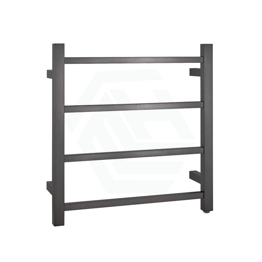 520X500X120Mm Square Gunmetal Grey Electric Heated Towel Rack 4 Bars Rails