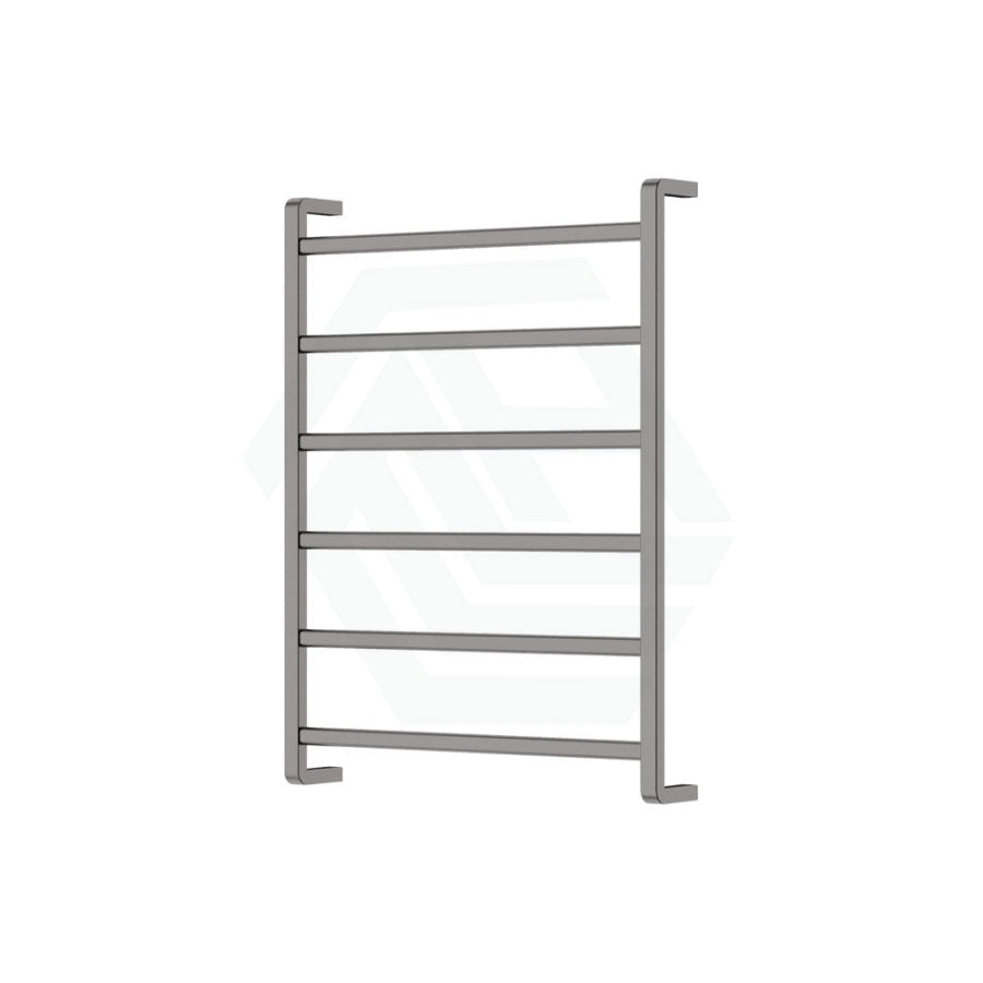 M#1(Gunmetal Grey) 600 X 800Mm Fienza Koko Heated Towel Rail 6 Square Bars Rails