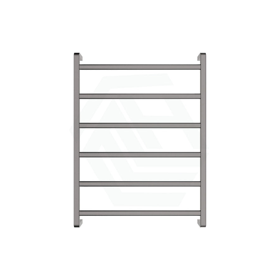 M#1(Gunmetal Grey) 600 X 800Mm Fienza Koko Heated Towel Rail 6 Square Bars Rails