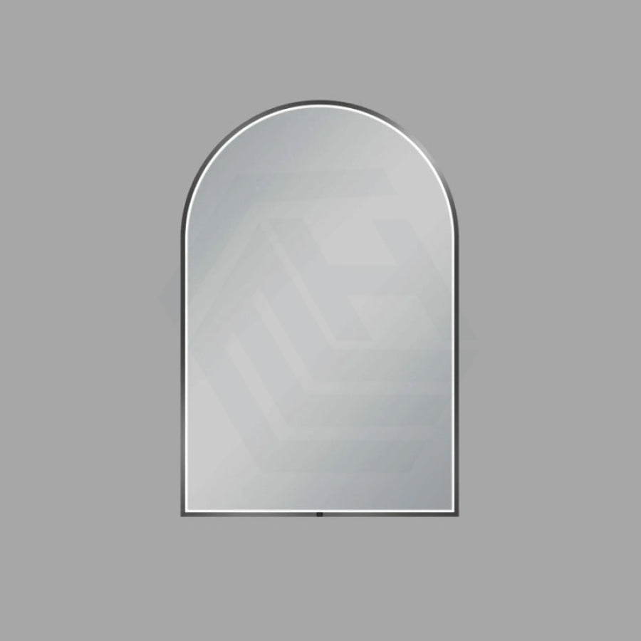 600x900mm Arch LED Gun Metal Framed Mirror