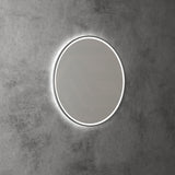 M#1(Gunmetal Grey) 700/900Mm Aulic Windsor Round Led Mirror Gun Metal Framed Touchless Backlit