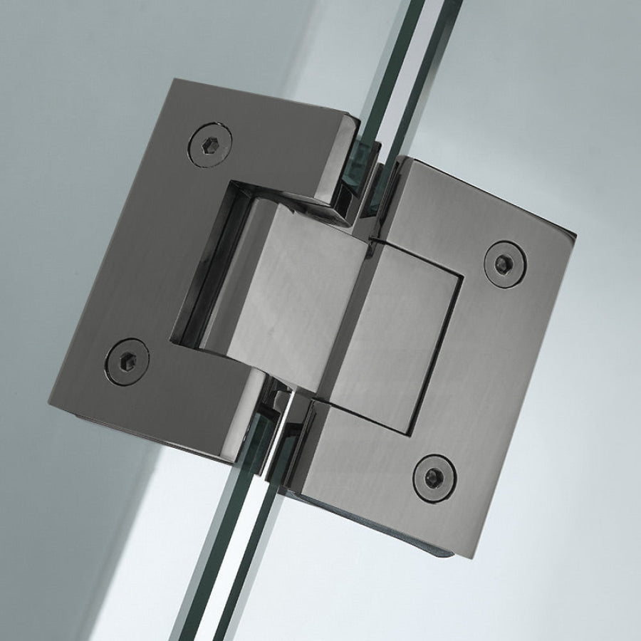 800~1150Mm Diamond Shape Shower Screen Pivot Door Gunmetal Grey Frameless 10Mm Glass 2000Mm Height