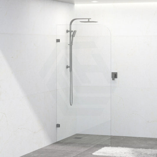 900/1000/1200X2000Mm Frameless Curved Corner Shower Screen Single Door Fixed Panel 10Mm Glass With