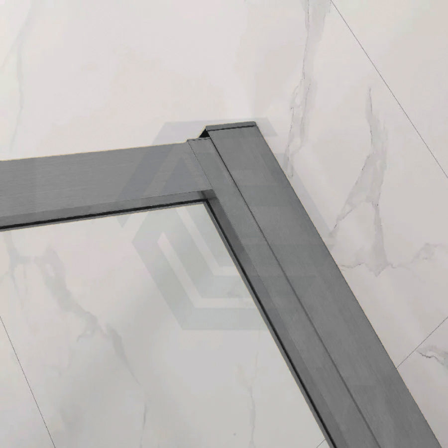 M#1(Gunmetal Grey) 850-1100Mm Square / Rectangle Shower Screen Gunmetal Grey Semi-Frameless Double