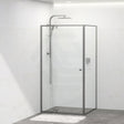 M#1(Gunmetal Grey) 850-1150X2000Mm Semi-Frameless L Shape Shower Screen Pivot Door With Return