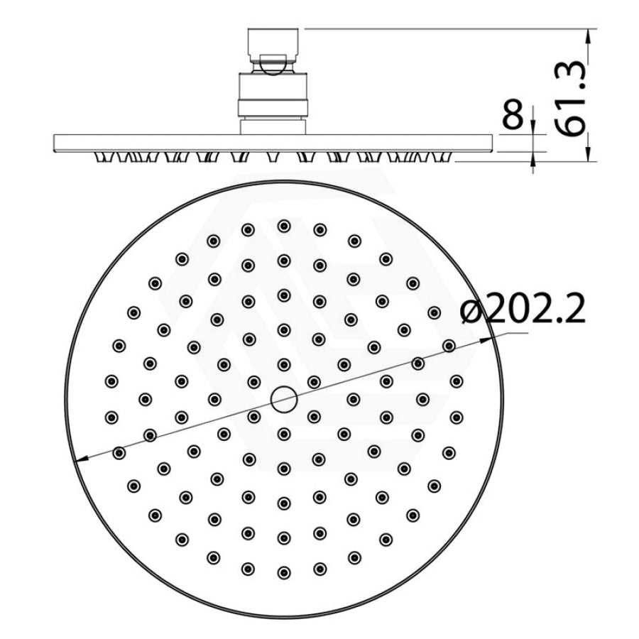 M#3(Gunmetal Grey) Cora 200Mm Round Brass Gunmetal Shower Head Grey Heads