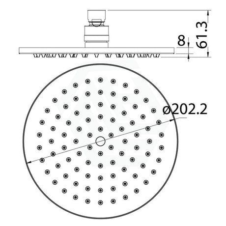 M#3(Gunmetal Grey) Cora 200Mm Round Brass Gunmetal Shower Head Grey Heads