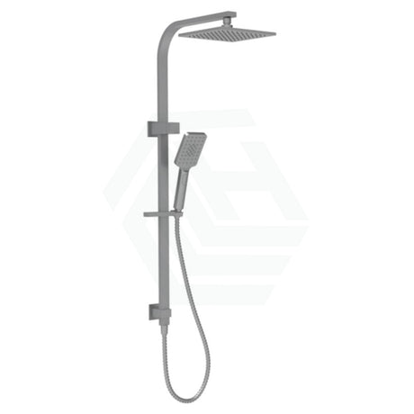 M#1(Gunmetal Grey) Eden Multi-Function Twin Shower Set In Square Gun Metal Surface Top Inlet