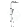 M#1(Gunmetal Grey) Eden Multi-Function Twin Shower Set In Square Gun Metal Surface Top Inlet