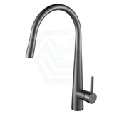 Brass Pull Out Swivel Kitchen Sink Mixer Tap Gunmetal Grey