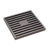 Fienza Square Slim Grate Floor Waste Gun Metal