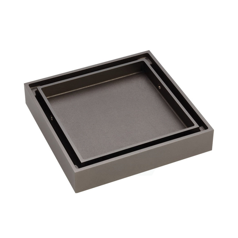 M#1(Gunmetal Grey) Fienza Square Tile 2-In-1 Floor Waste 88Mm Outlet Gun Metal Wastes