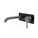 M#1(Gunmetal Grey) Fienza 160Mm Outlet Kaya Wall Basin/Bath Mixer With Spout Multi-Colour Matt Black