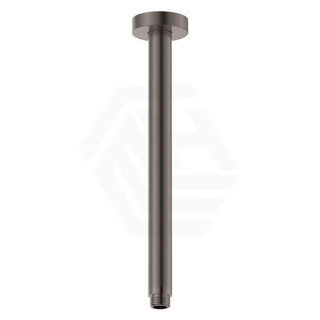 M#1(Gunmetal Grey) Fienza 300Mm Round Gun Metal Ceiling Shower Dropper Gunmetal Grey Arms