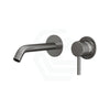 M#1(Gunmetal Grey) Fienza Axle 160/200Mm Wall Basin Bath Mixer Set Small Round Plates Bath/Basin