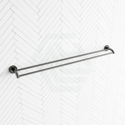 M#1(Gunmetal Grey) Fienza Axle 900Mm Double Towel Rail Gun Metal Gunmetal Grey Rails