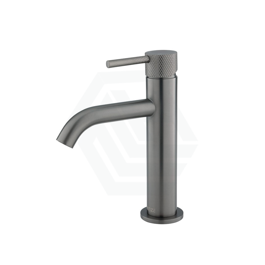 M#1(Gunmetal Grey) Fienza Axle Solid Brass Basin Mixer Gun Metal Short Mixers