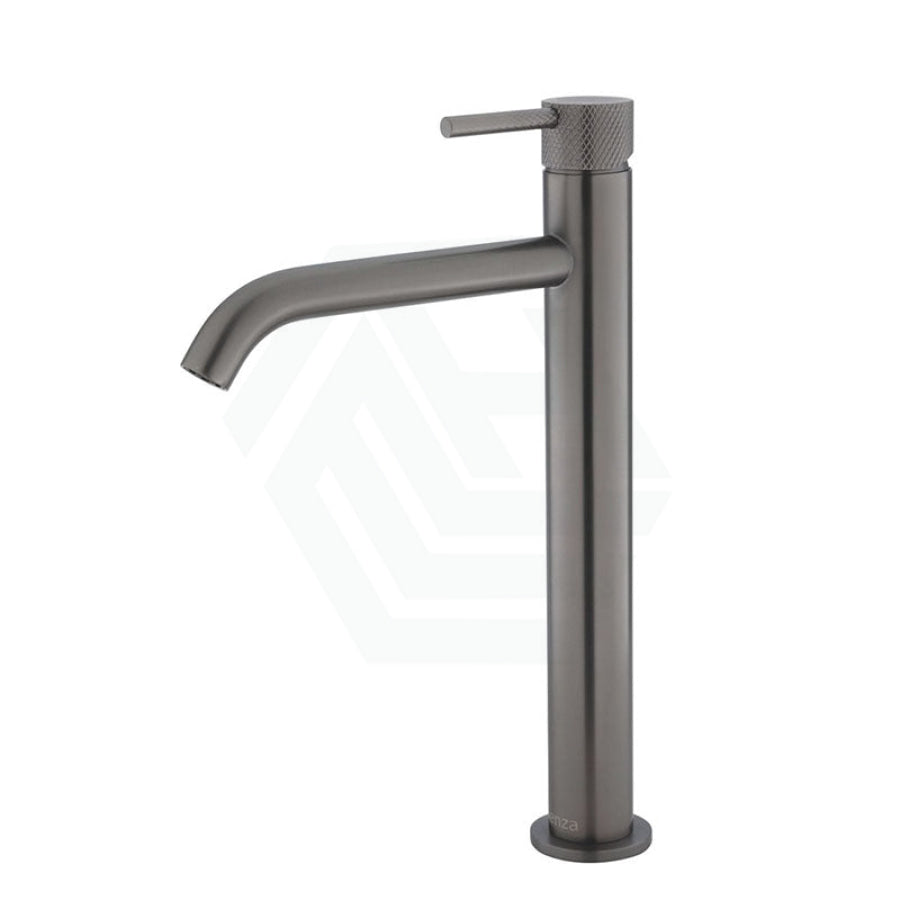 M#1(Gunmetal Grey) Fienza Axle Tall Basin Mixer Solid Brass Gunmetal Grey Mixers