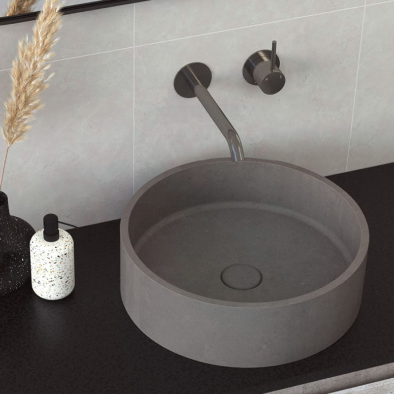 Fienza Gunmetal Grey Solid Brass Wall Mixer with Spout Tap Set for Basin/Bath