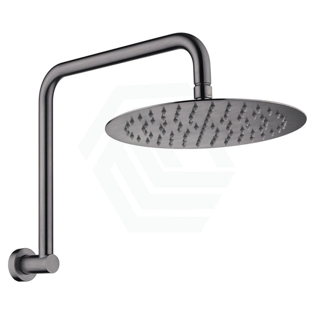 Fienza Kaya Gun Metal Gooseneck Shower Arm Set