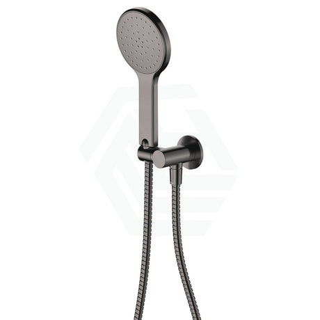 M#1(Gunmetal Grey) Fienza Kaya Gun Metal Hand Shower With Round Plate Handheld Sets