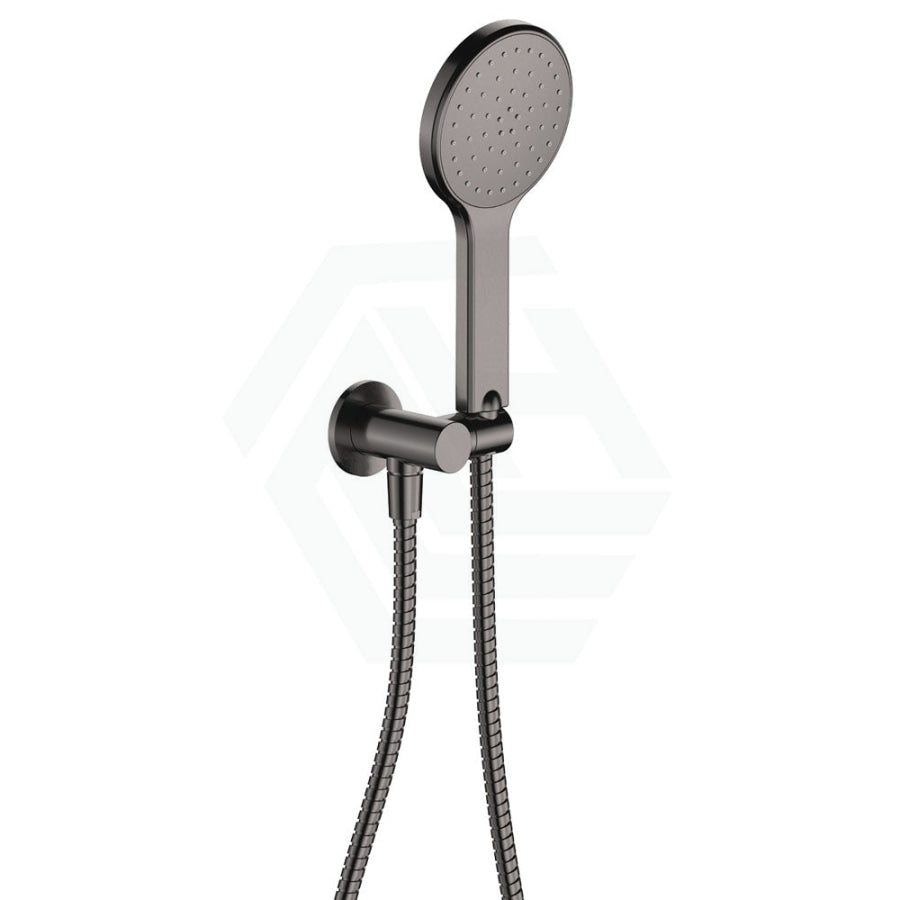 M#1(Gunmetal Grey) Fienza Kaya Gun Metal Hand Shower With Round Plate Handheld Sets