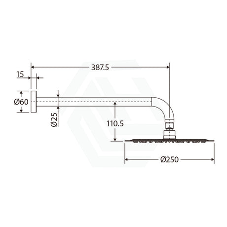 Fienza Kaya Matt White Shower Arm Set Wall Mounted