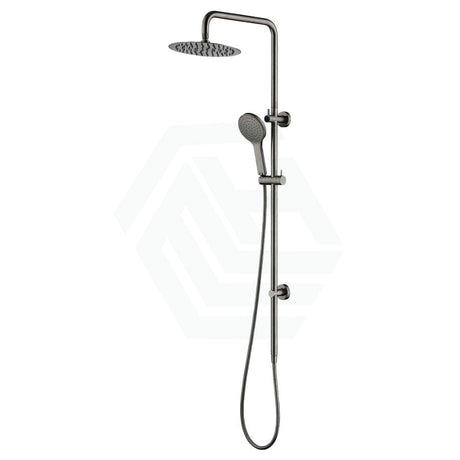 M#1(Gunmetal Grey) Fienza Kaya Gun Metal Twin Shower Top Water Inlet Gunmetal Grey Showers